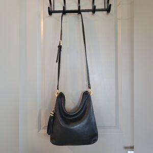Tignanello Elegant Black Leather Shoulder Bag Vintage